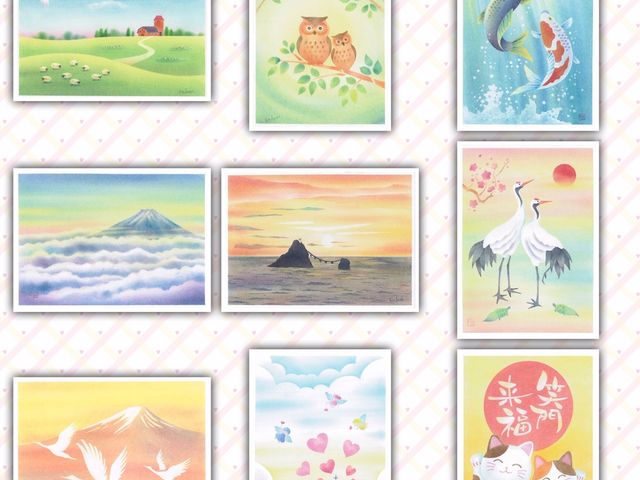 【B5サイズ】体験例の一部です♪_きままハウスパステルアート青森おいらせ教室