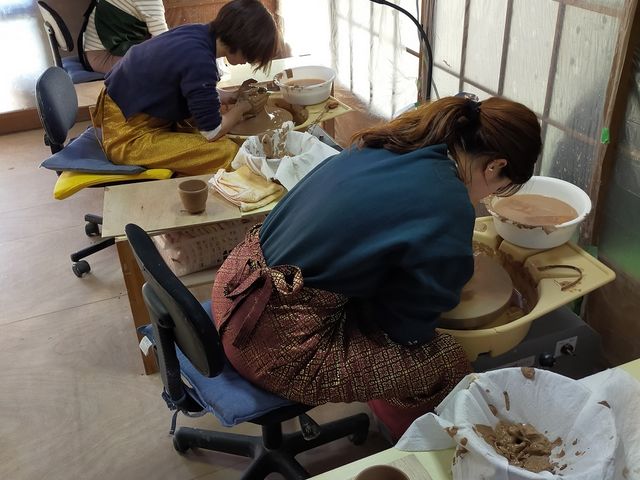 電動ロクロ体験_陶芸工房然
