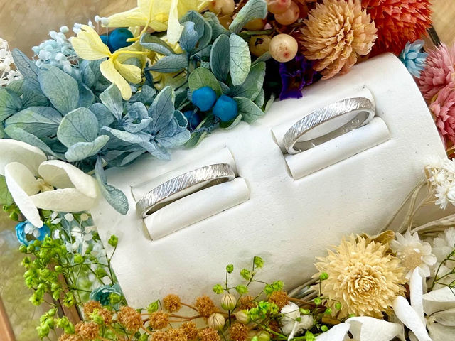 お客様手作りの結婚指輪_atelier leaf m 手作りアクセサリー