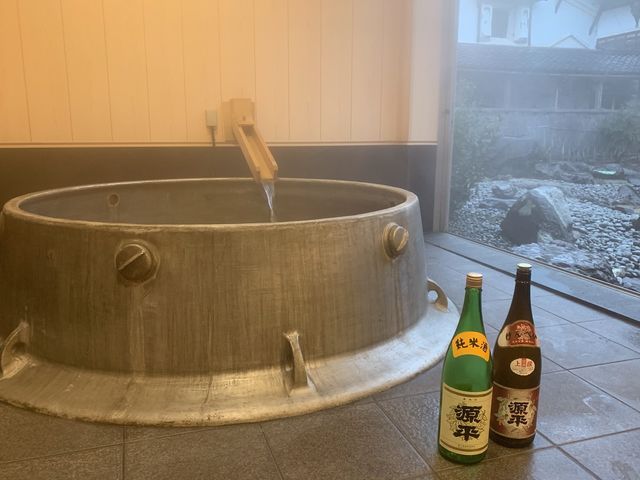 貸切り酒風呂★窓を開ければ露天風呂気分でおくつろぎ頂けます♪_源平酒造株式会社