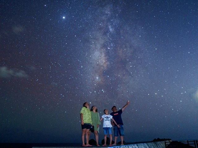 撮影は静かな漁港で行います^_^_宮古島星空フォト key photo