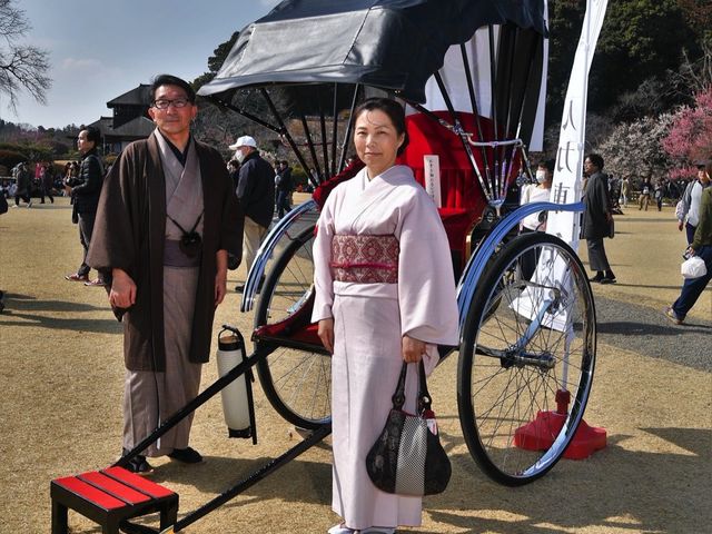 偕楽園にて_水戸浪漫人力車