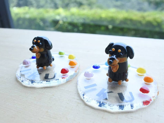ガラスの犬。オーダー品です☆_長崎ガラス細工ころころ