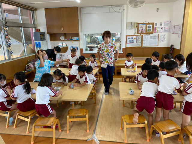 幼稚園のお子様も楽しんでお作り頂いてます。_kafca