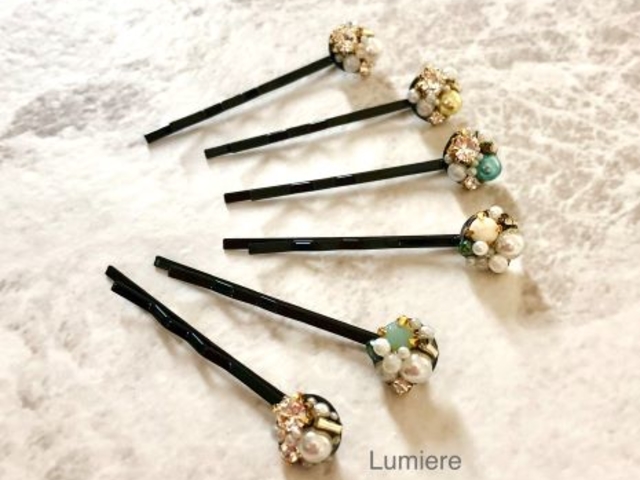親子でシェアできるカワイイヘアピン_レジン&アクセサリーレッスンサロン Lumiere
