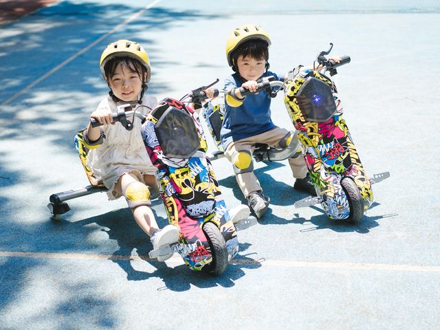 ジャイロフィールドでは、未就学児でも簡単なマシンから大人でも難しいまでいっぱいあり!_ジャイロライドパーク