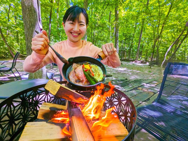 たき火で仕上げるカレーやパスタあり!たき火焙煎コーヒーがイチオシです!_ジャイロライドパーク