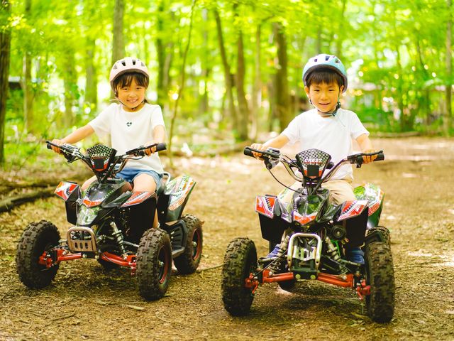 小さなお子様用に、4輪のバギーもあります!ジャイロと一緒に森に出ることができます。_ジャイロライドパーク