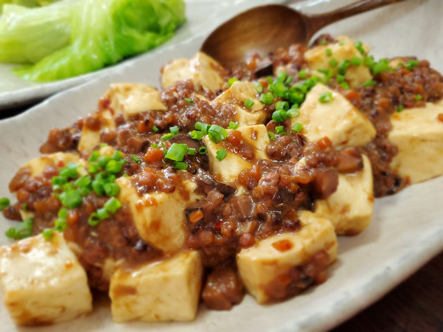 畑のミート「高キビ」で麻婆豆腐!
食物繊維&ミネラルたっぷりなので、いっぱい食べても太りません!!
デトックス作用が強く、お肌もキレイになりますよ♪_つぶつぶ雑穀料理教室 ひなたぼっこ