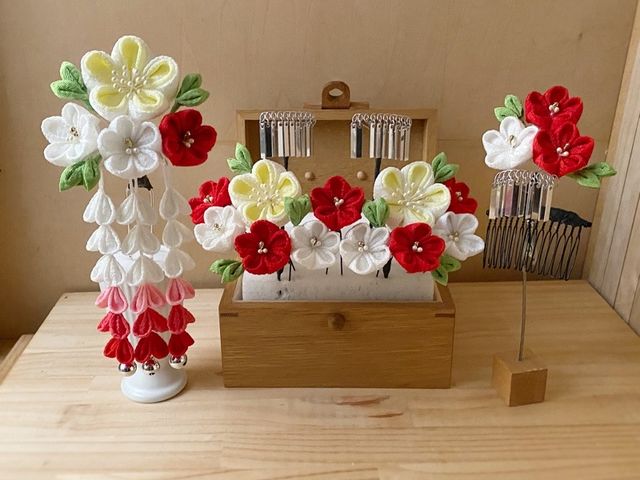 七五三・成人式の髪飾りを作りたい!もお手伝い_つまみ細工 ぽっちり