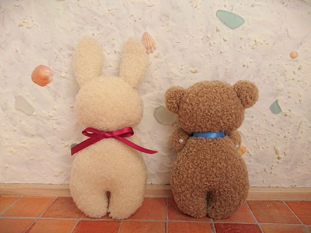 後ろ姿はこんな感じ。_テディベアのおうち