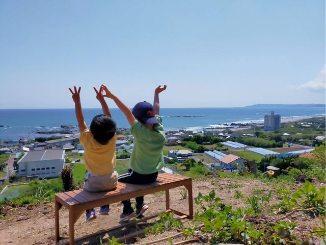 頂上からの太平洋は絶景!_観光農山 江見花笠山