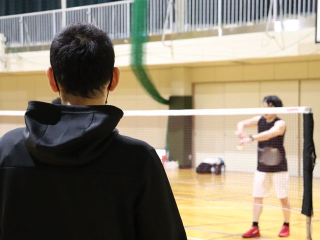 バドミントン レッスン風景A_バドはび