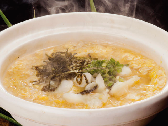 釣った魚で雑炊_釣船茶屋 ざうお 所沢店
