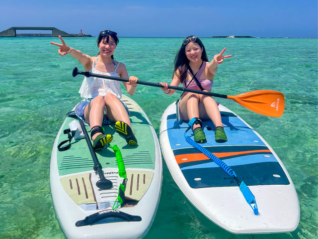透明度抜群の久米島の海でSUP体験!お子様・女性も安心して楽しめます♪_久米島SUPSUN RISE