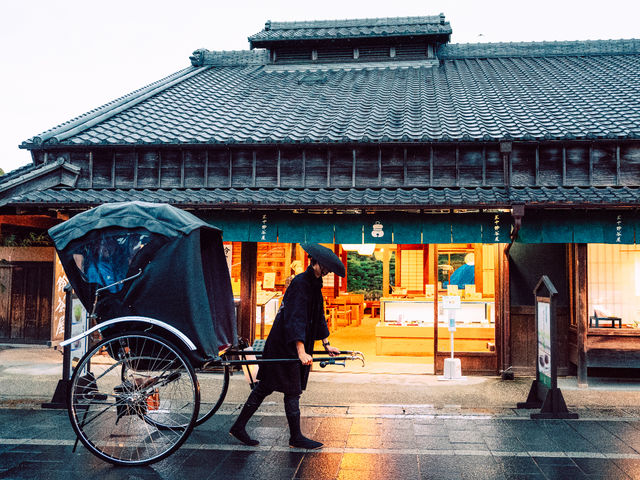 四季折々、時間によっても姿が変わる伊勢の街、
そして人力車のご案内。
日常から離れた特別感を味わえます。_伊勢人力車玉屋