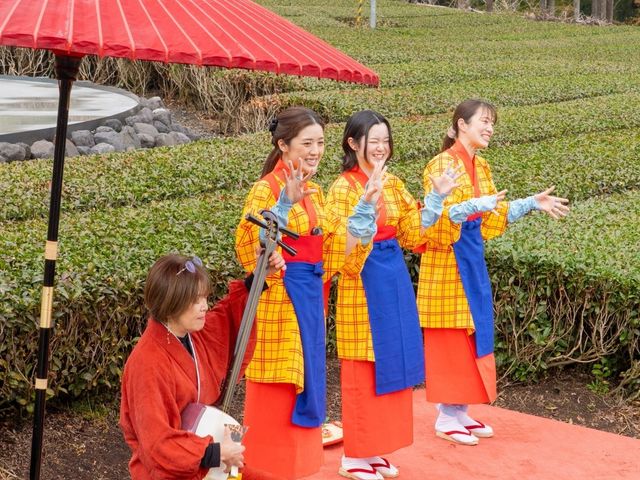 三味線と茶娘による演奏と歌をご提供_荻野製茶 茶縁