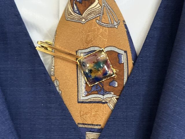 素敵なタイピンもできました!_津山美作七宝焼体験 AtelierOwl