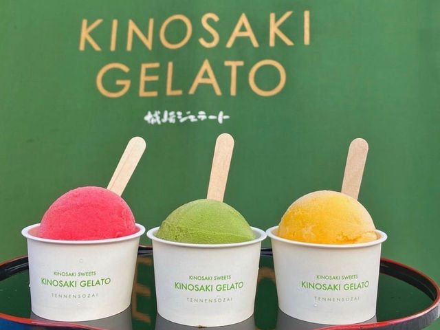 ジェラートは果物の爽やかさを活かしたフルーツ系から、濃厚なミルク系、やさしい甘さのソフトクリームまで幅広くラインナップ。10種類のジェラートをご用意しております_城崎ジェラートカフェChaya