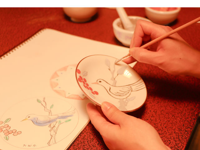 九谷焼の上絵付け体験_陶芸喫茶東山