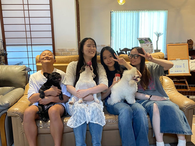 ファミリーでのんびり♪_犬カフェ カタノダプラス