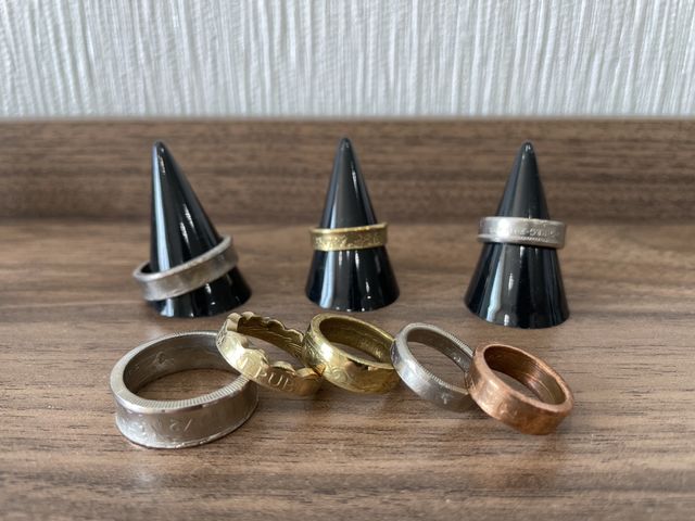 世界のコインで作ったリング_コインリング製作体験工房AUREA