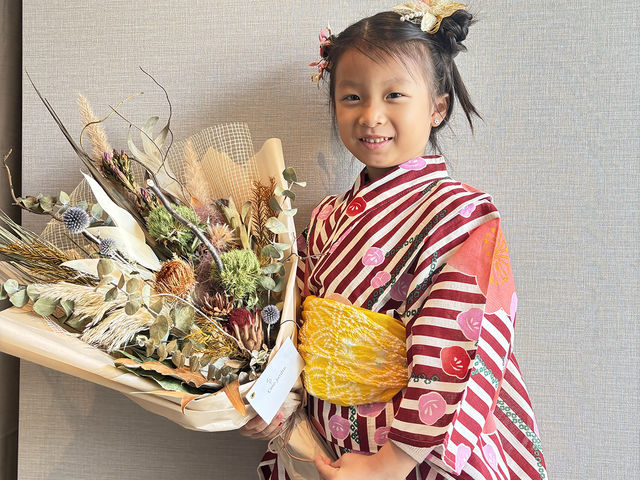 お子様に浴衣体験♪_着物レンタル響 太宰府店