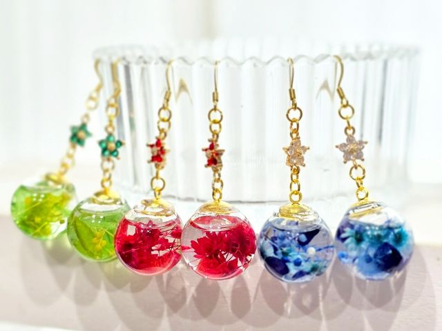 ハーバリウムピアス_herbarium〜mirei〜