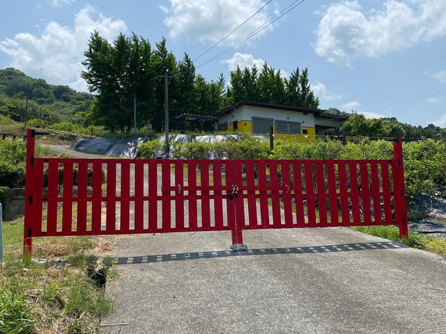 ジャングルの入場門
建物の黄色とマッチング
建物(受付)裏に駐車場があります。_ブルーベリージャングル