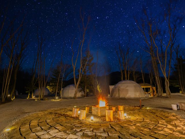 キャンプファイヤーとマシュマロ焼き体験が無料でできる_NAGOMI CAMP