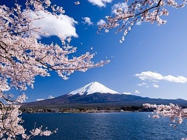 富士山桜や紅葉のコントラストが素敵な河口湖。着物で観光。当スタジオでは格安レンタルで観光用お着物をご用意しています。着付込みですので安心してご利用いただけます_ブライダルサロンメグミ