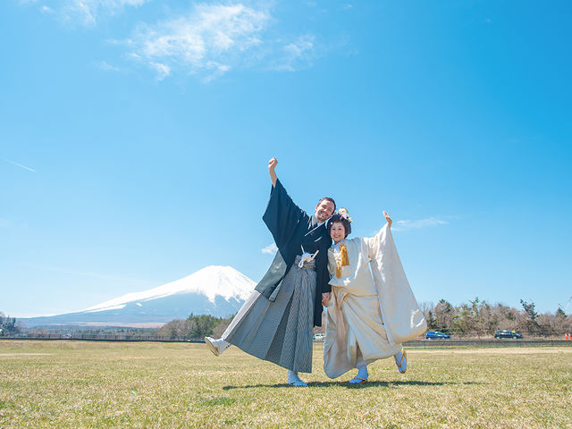 山中湖花の都公園から富士山と一緒にフォトウェディング、ハネムーンにピッタリ。_ブライダルサロンメグミ