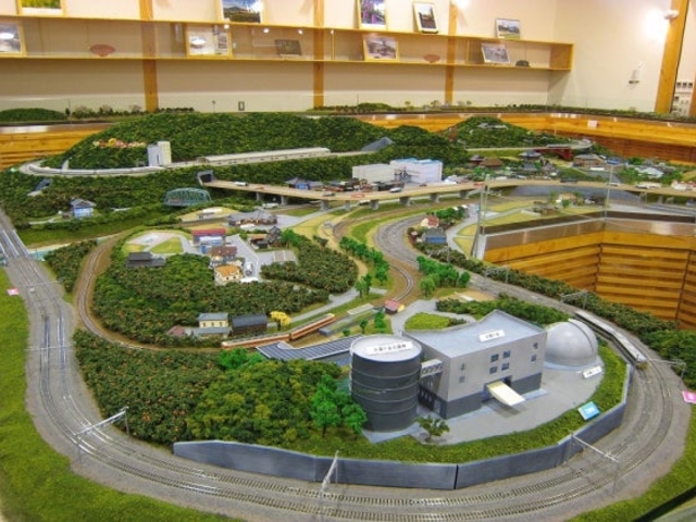 有田川町を再現したジオラマ_有田川鉄道公園