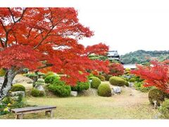 毛利氏庭園の紅葉の写真1