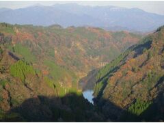 蘇陽峡の紅葉の写真1