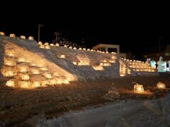 氷灯りの街もんべつの写真1