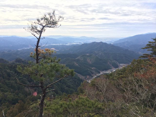 天狗岩から表参道を眺望する_鳳来寺山