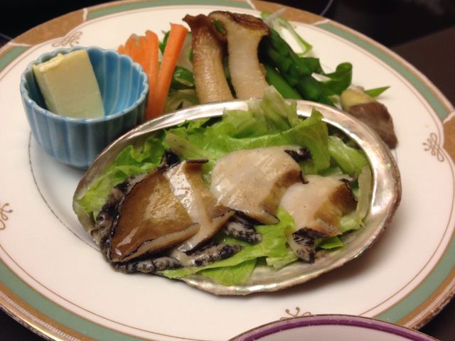コースの鮑のバター焼き_木曽路 東大和店
