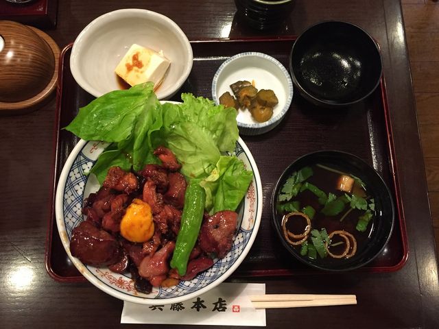 鳥もつ丼_純手打ちそば処 奥藤本店