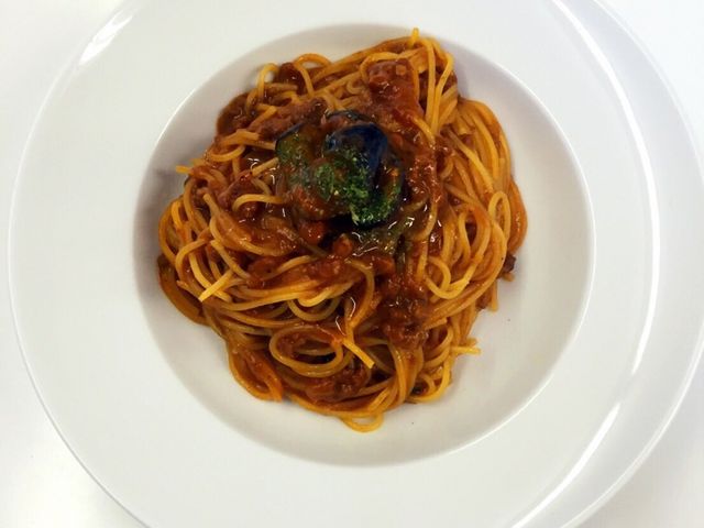 茄子のミートソースパスタ_レストラン天城 -Amagi-