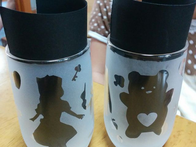 右が四歳、左が六年生が作りました🎵_ガラス工房 初月
