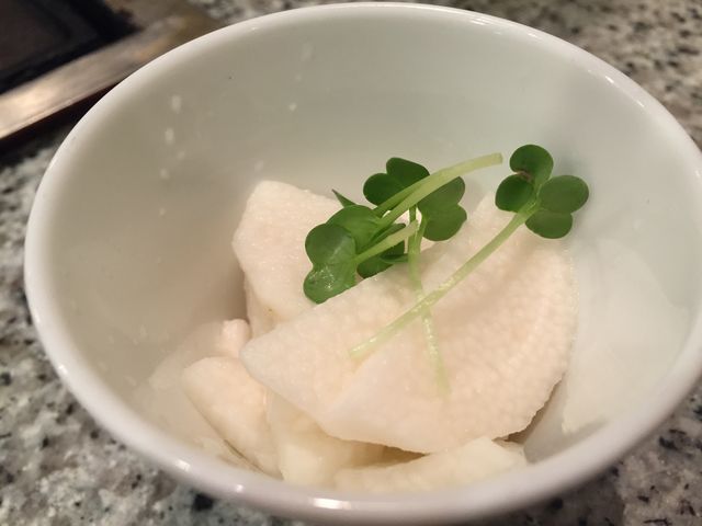 山芋の漬物。、ゆず味で好きだった_お好み焼 美津の