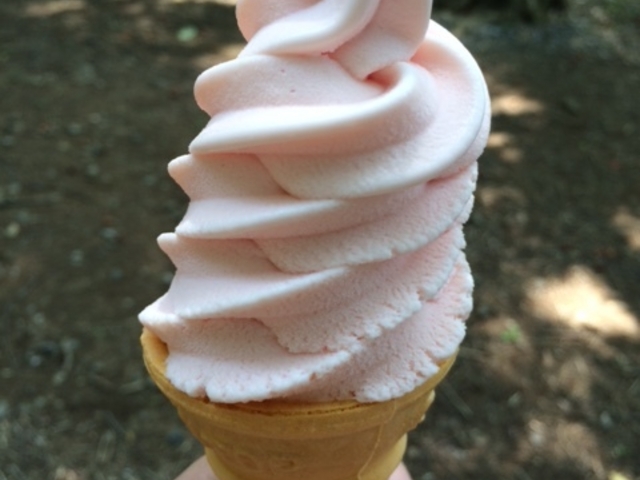 バラのソフトクリーム_都立神代植物公園
