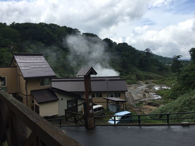 この先に立ち寄り湯入り口がある_後生掛温泉旅館