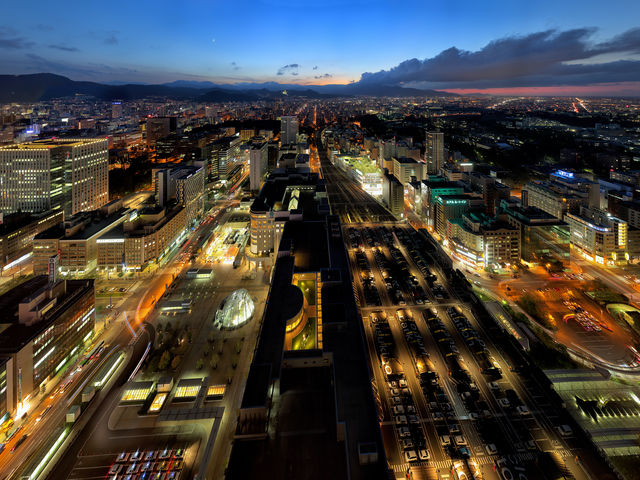 タワースリーエイトからの夕景
西方向_札幌ステラプレイス
