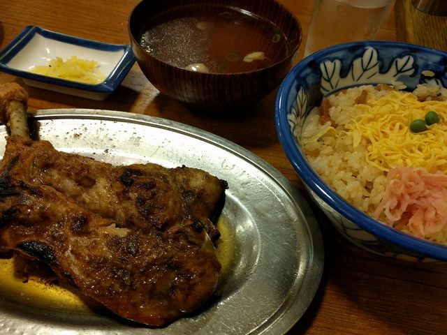 鶏めしにはスープがついてきます。_一鶴太田店