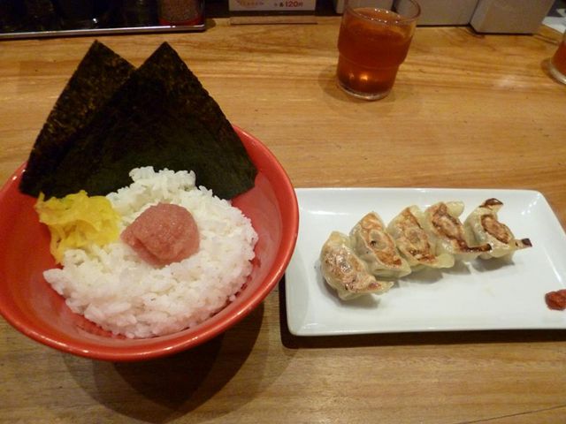 mentaiko rice and saute dumpling_博多一風堂 博多駅店