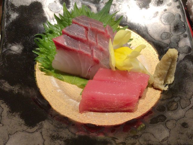 夕飯のお刺身です。_日光中善寺湖温泉 ホテル花庵