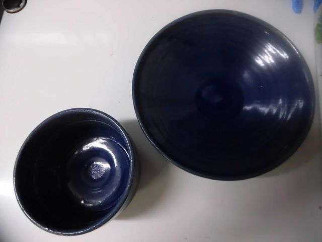 blue plate,
抹茶 茶碗 + 平皿 1枚 。
_陶芸教室風の街
