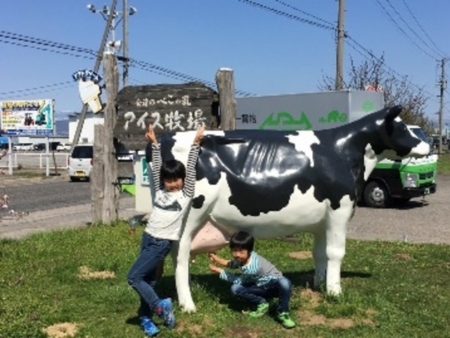 遊んで居ます_会津のべこの乳 アイス牧場